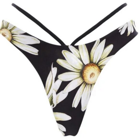 💕AGUA BENDITA💕 Egle Moss Bikini Bottoms ~ Black Floral Print Small S NWT - Picture 10 of 16